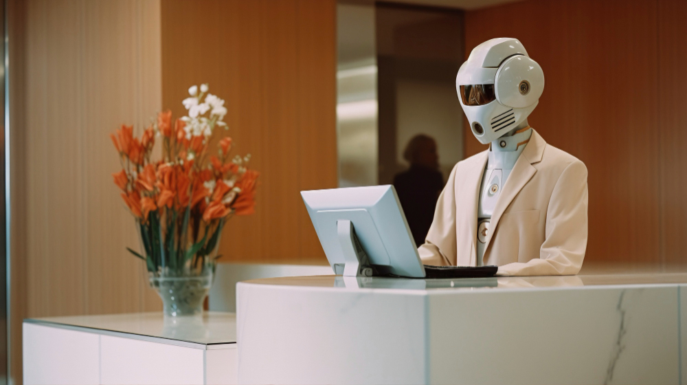 Future reception robot in USA